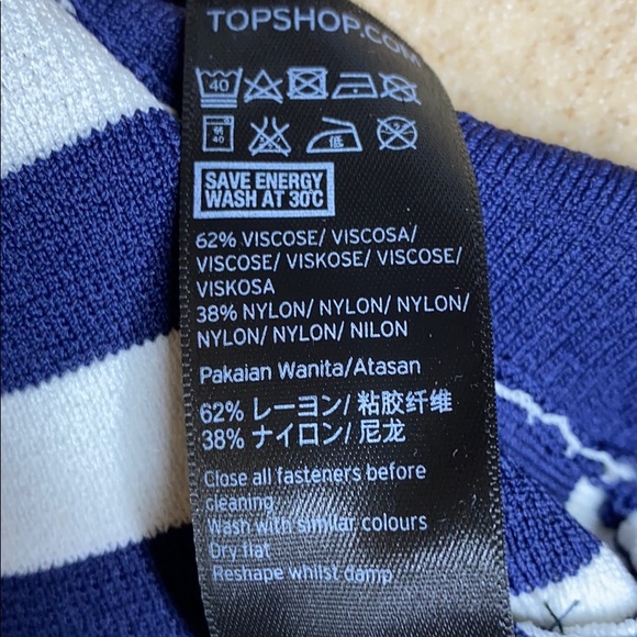 TOPSHOP Striped Crewneck Sweater Size 10 - Picture 13 of 15